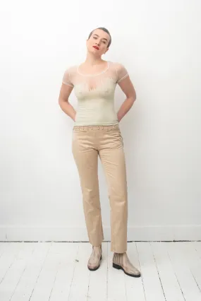 Gianfranco Ferre 90's beige laced up trousers