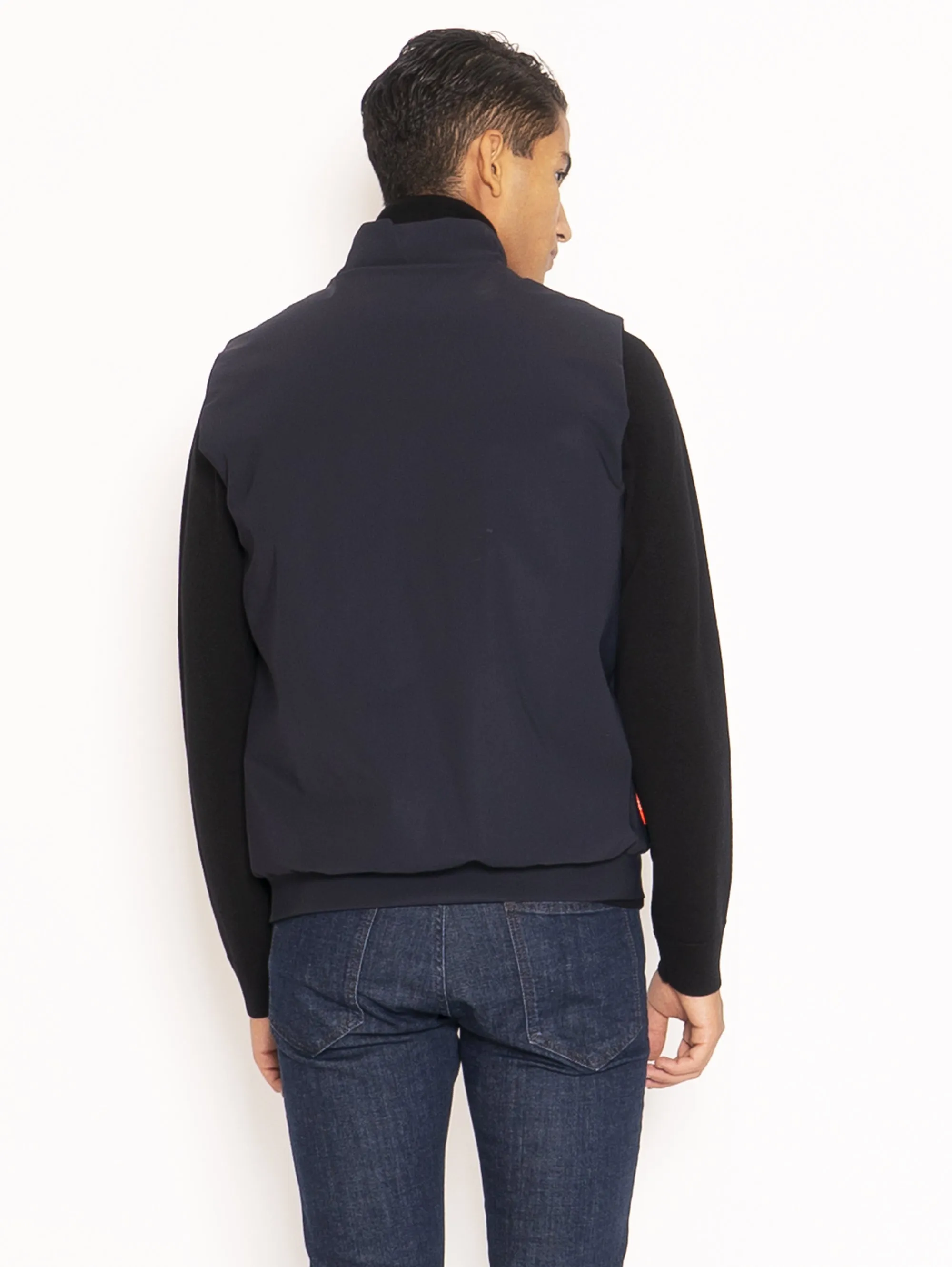 Gilet in Tessuto Super Matt Blu