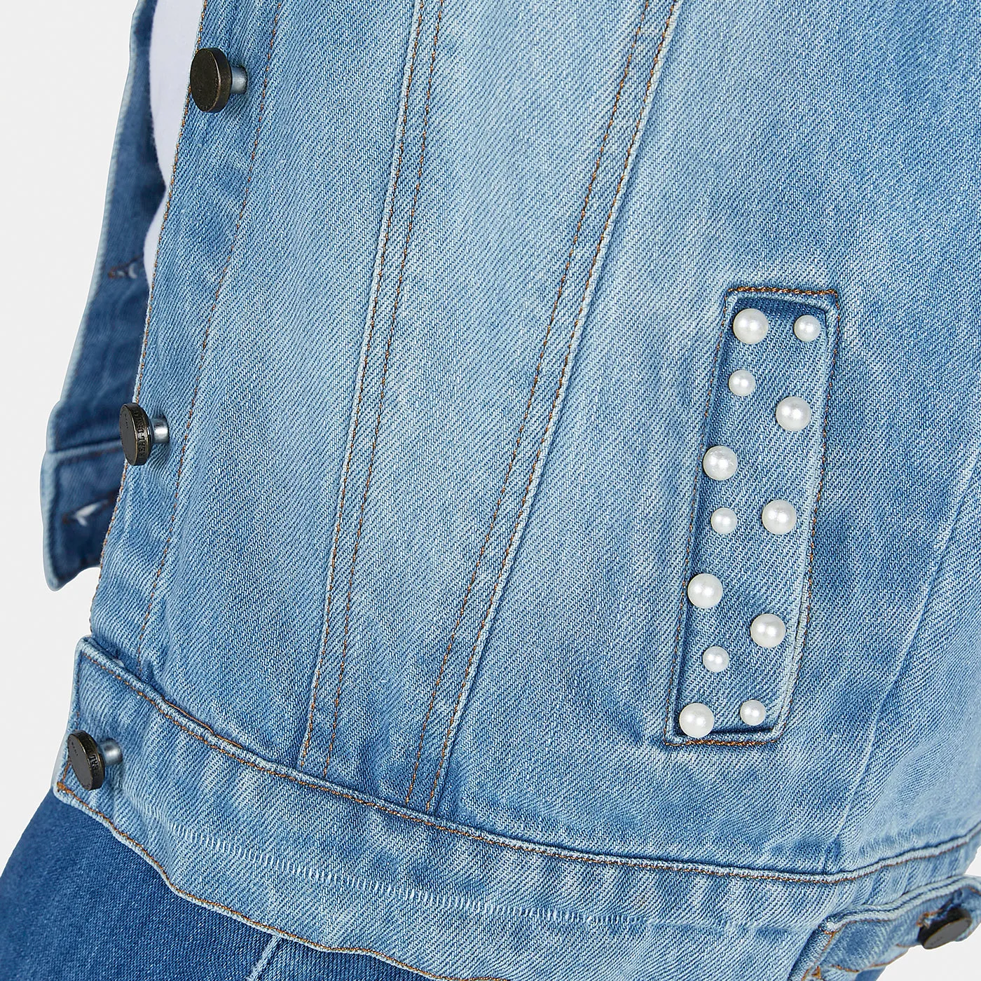 Girls Sherpa Denim Jacket