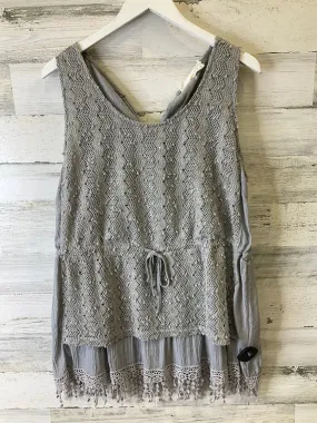 Grey Tunic Sleeveless Clothes Mentor, Size L