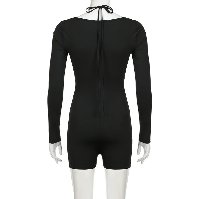 Halter Romper with Attached Bolero Jacket