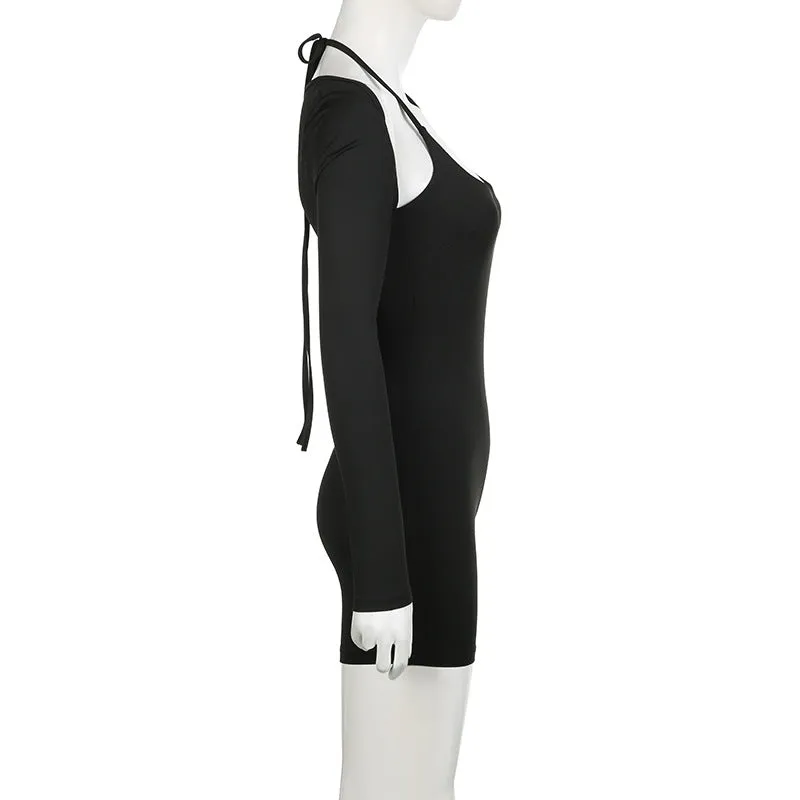 Halter Romper with Attached Bolero Jacket