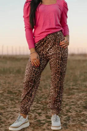 HEAR ME ROAR LEOPARD JOGGERS