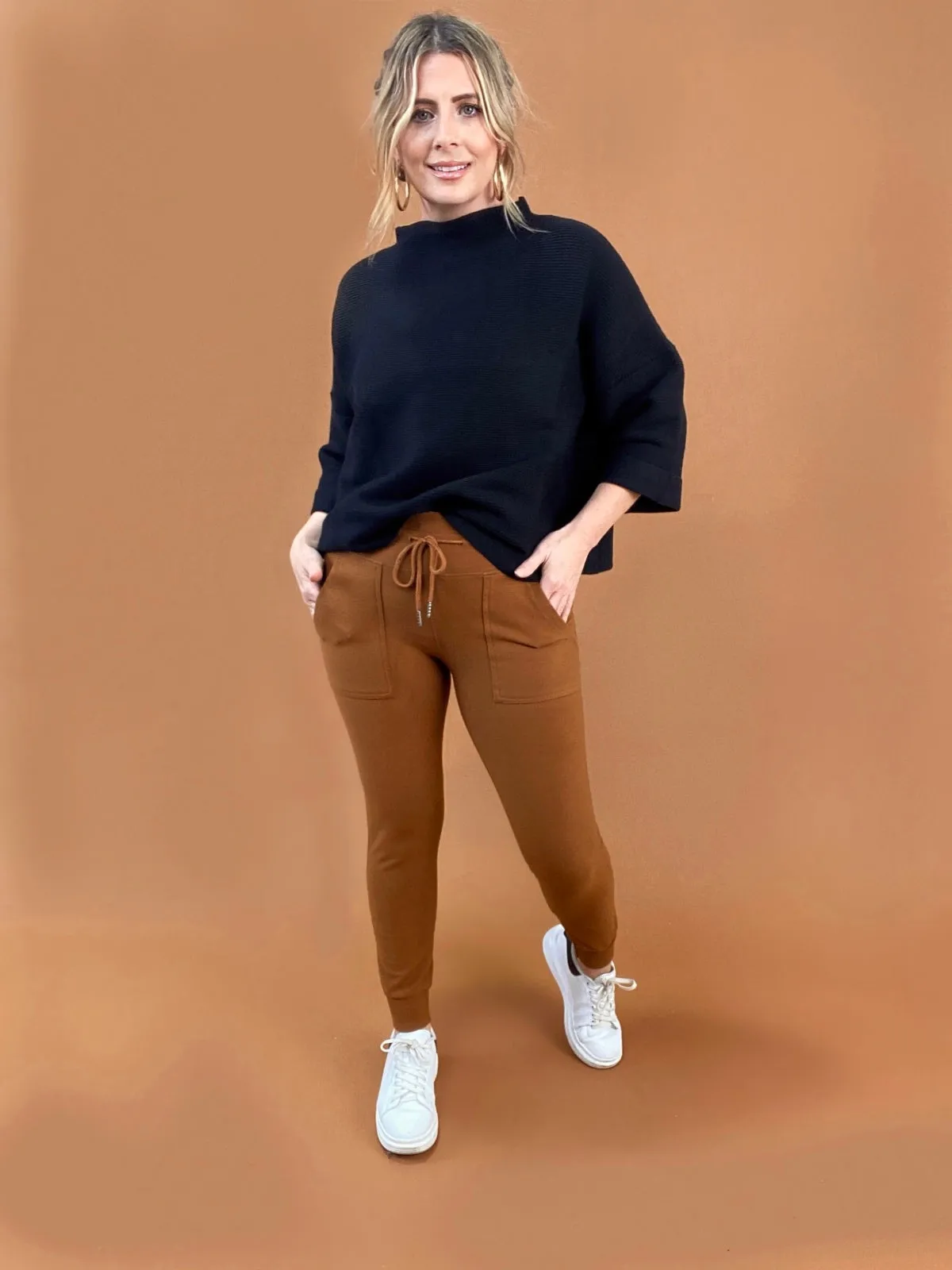 High Waisted Solid Knit Leggings/Joggers