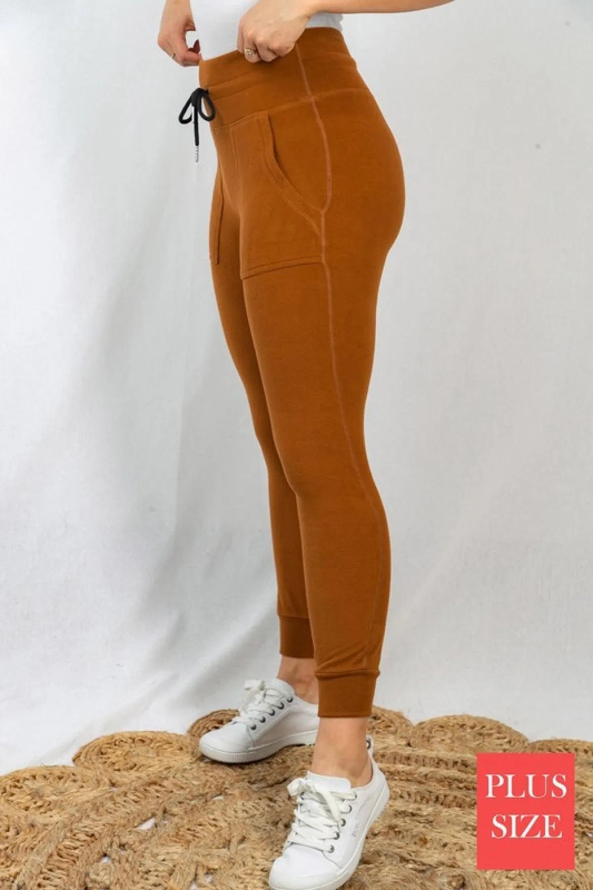 High Waisted Solid Knit Leggings/Joggers
