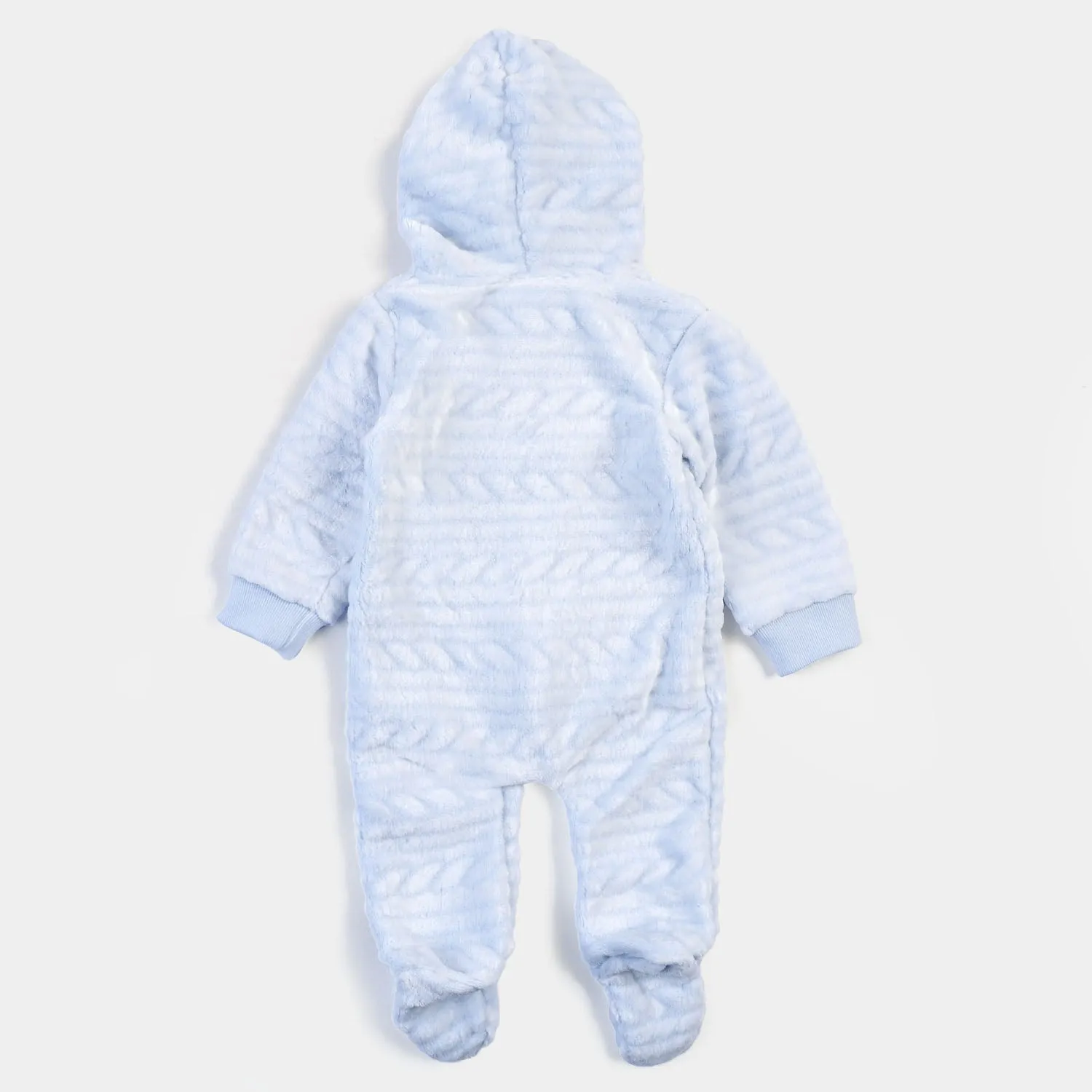 Infant Boys Velour Character Romper - Sky Blue
