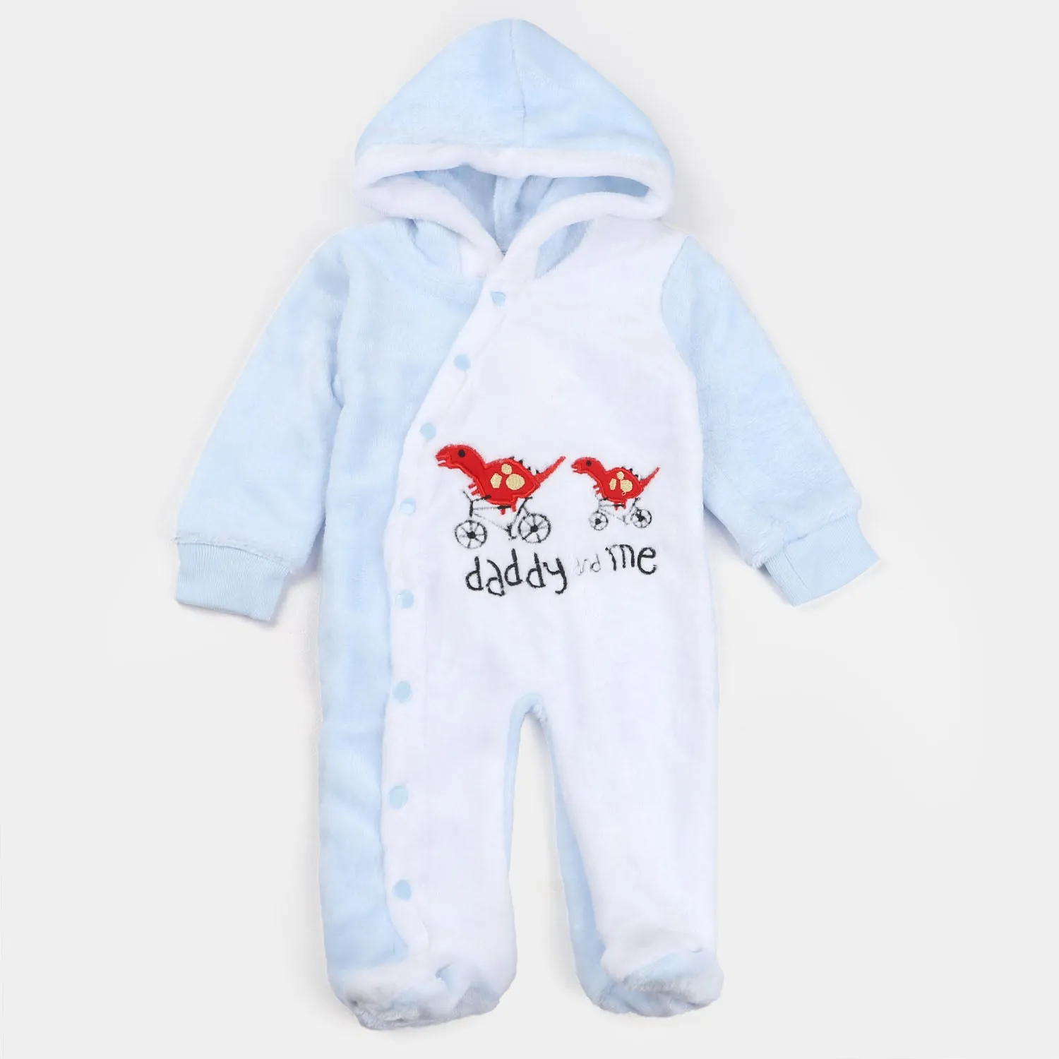 Infant Boys Velour Romper - Blue