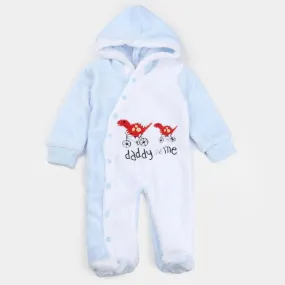 Infant Boys Velour Romper - Blue