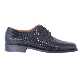 John Drake Derby Weave - Black Weave Vamp Lace-Up (Genuine Leather Upper)