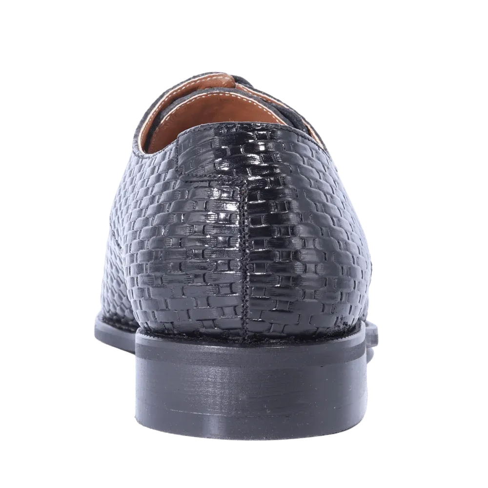 John Drake Derby Weave - Black Weave Vamp Lace-Up (Genuine Leather Upper)