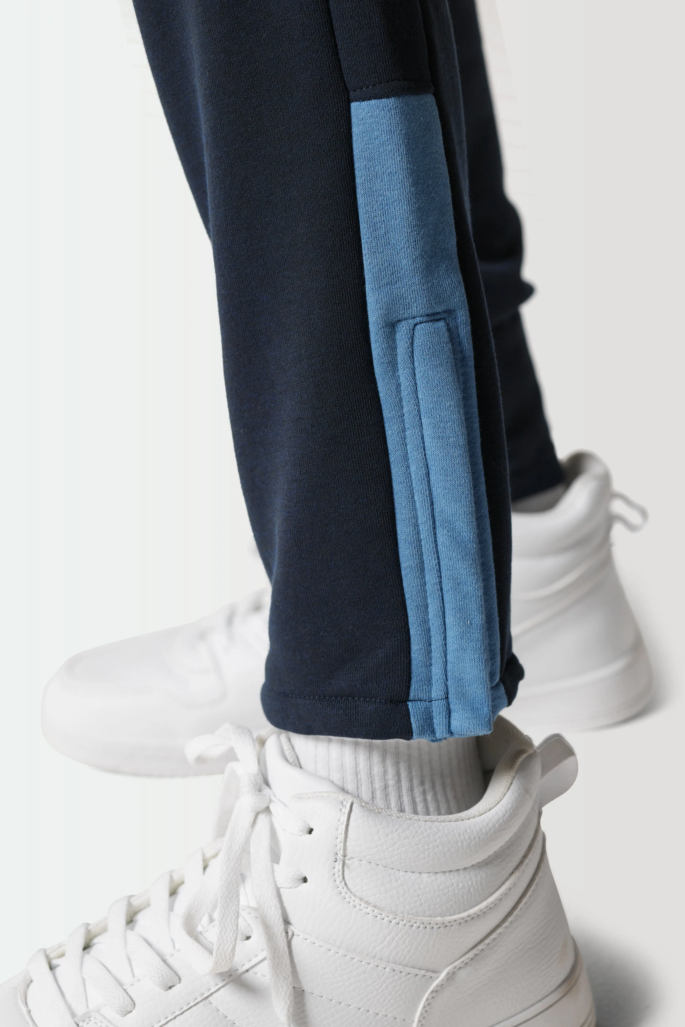 Junior Colour Block Joggers - Navy / Elemental Blue