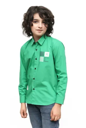 KID'S LIGHT GREEN CASUAL SHIRT