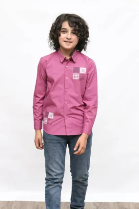 KID'S LIGHT PURPLE CASUAL SHIRT