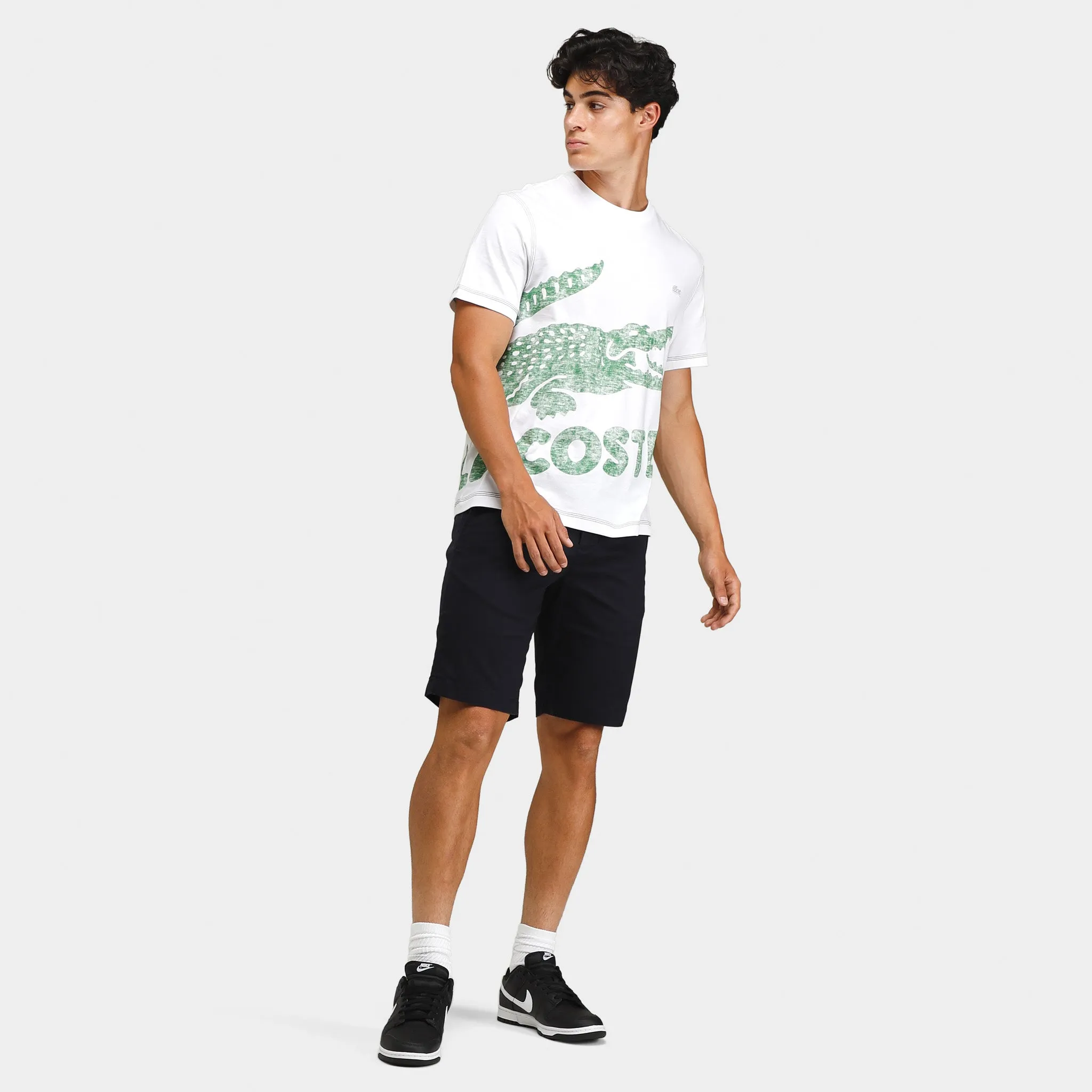 Lacoste Slim Fit Stretch Cotton Bermuda Shorts / Navy Blue