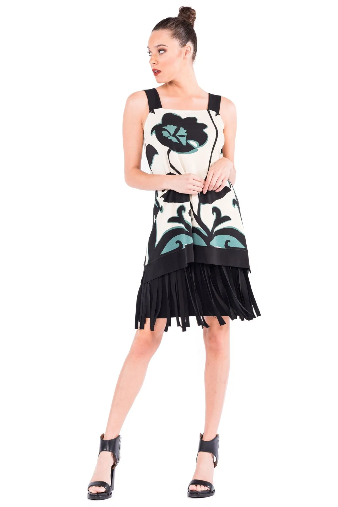 Layered Short Fringe Skirt