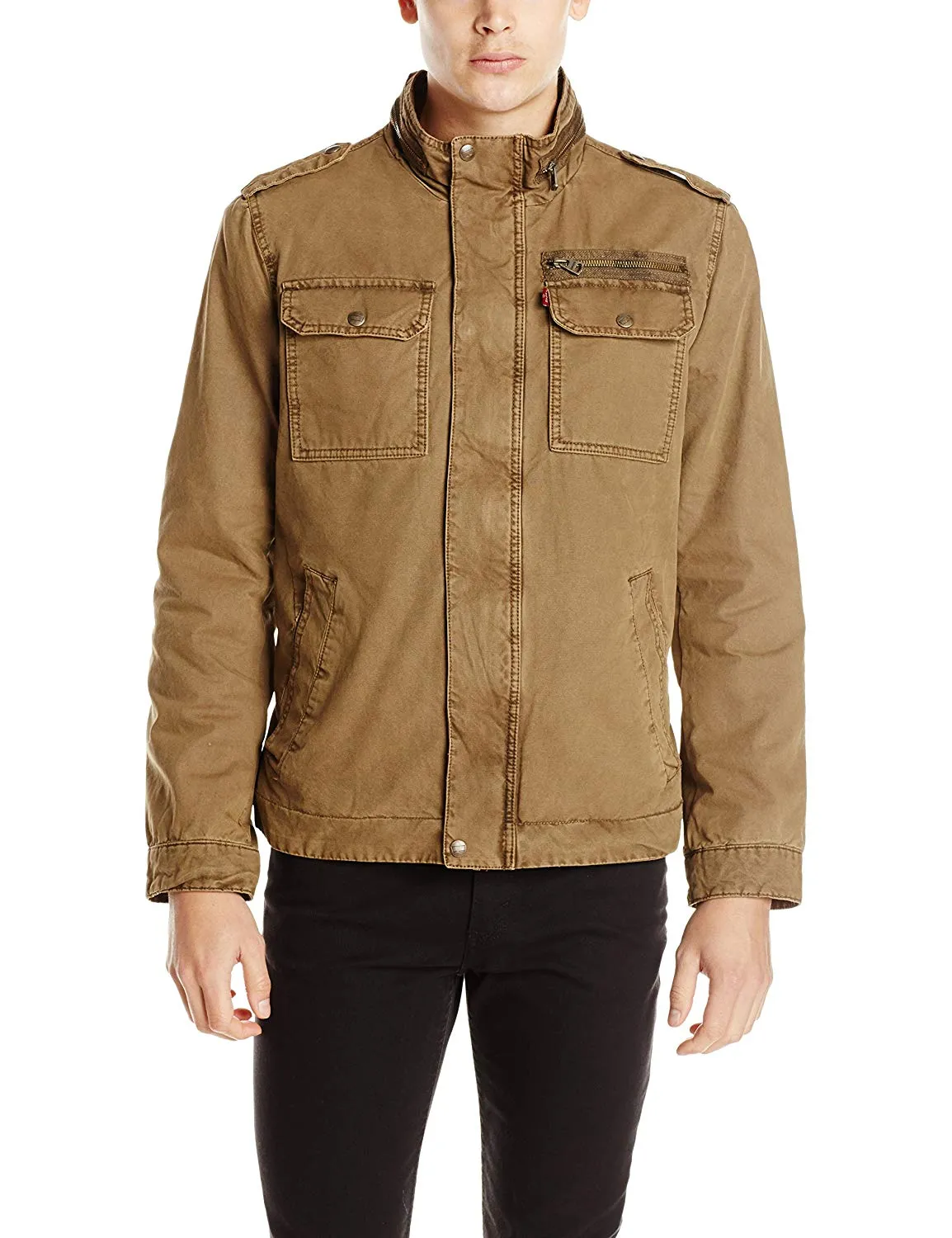 Levi's Men's Washed Cotton Two Pocket Military Jacket