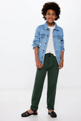 Linen drawstring chinos