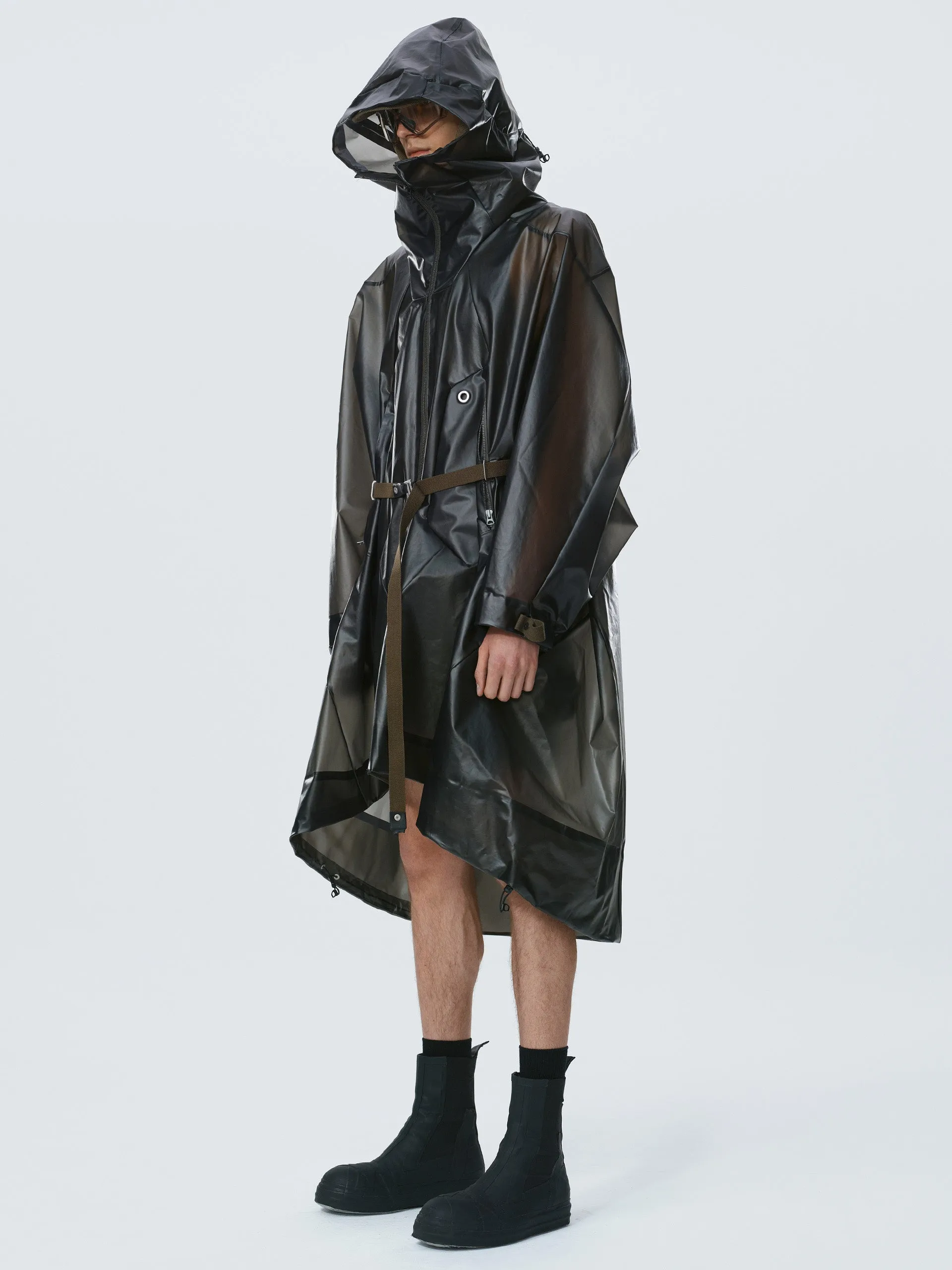 lpuus / translucent backpack overcoat