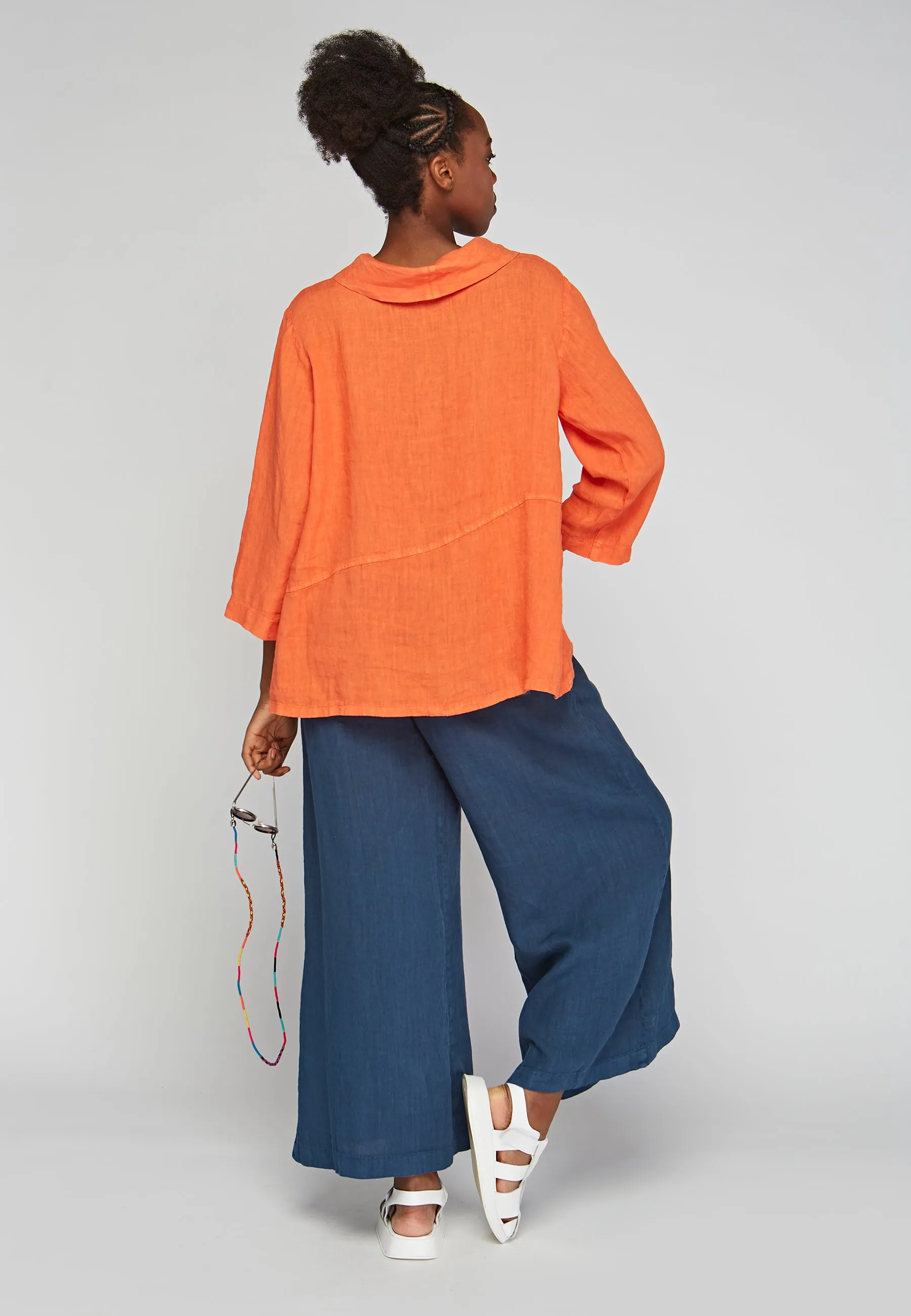 Luukaa Flared Navy Trousers