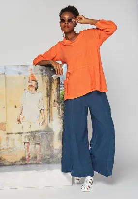 Luukaa Flared Navy Trousers