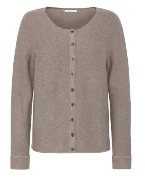 Manstead Monsoon Cardigan | Walnut   Fuschia