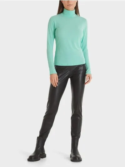 MARC CAIN Roll-neck top in fine jersey