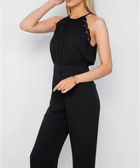 Maria Classic Black Cropped Jumpsuit
