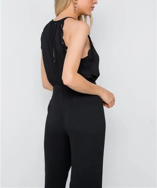 Maria Classic Black Cropped Jumpsuit