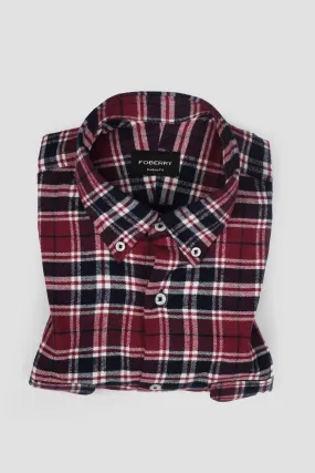 Maroon Tartan Winter Flannel Shirt