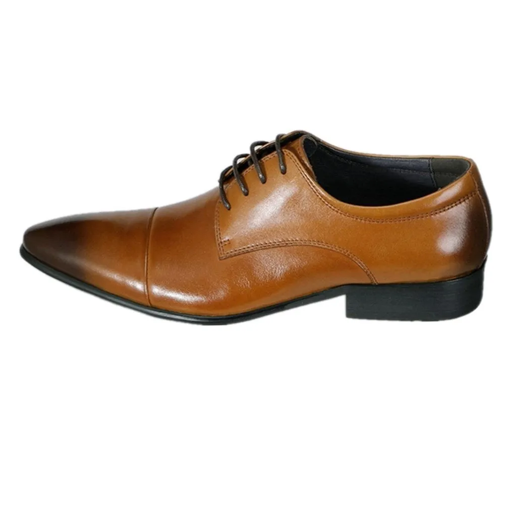 Men Lace Up Pointed Captoe Oxford Shoes