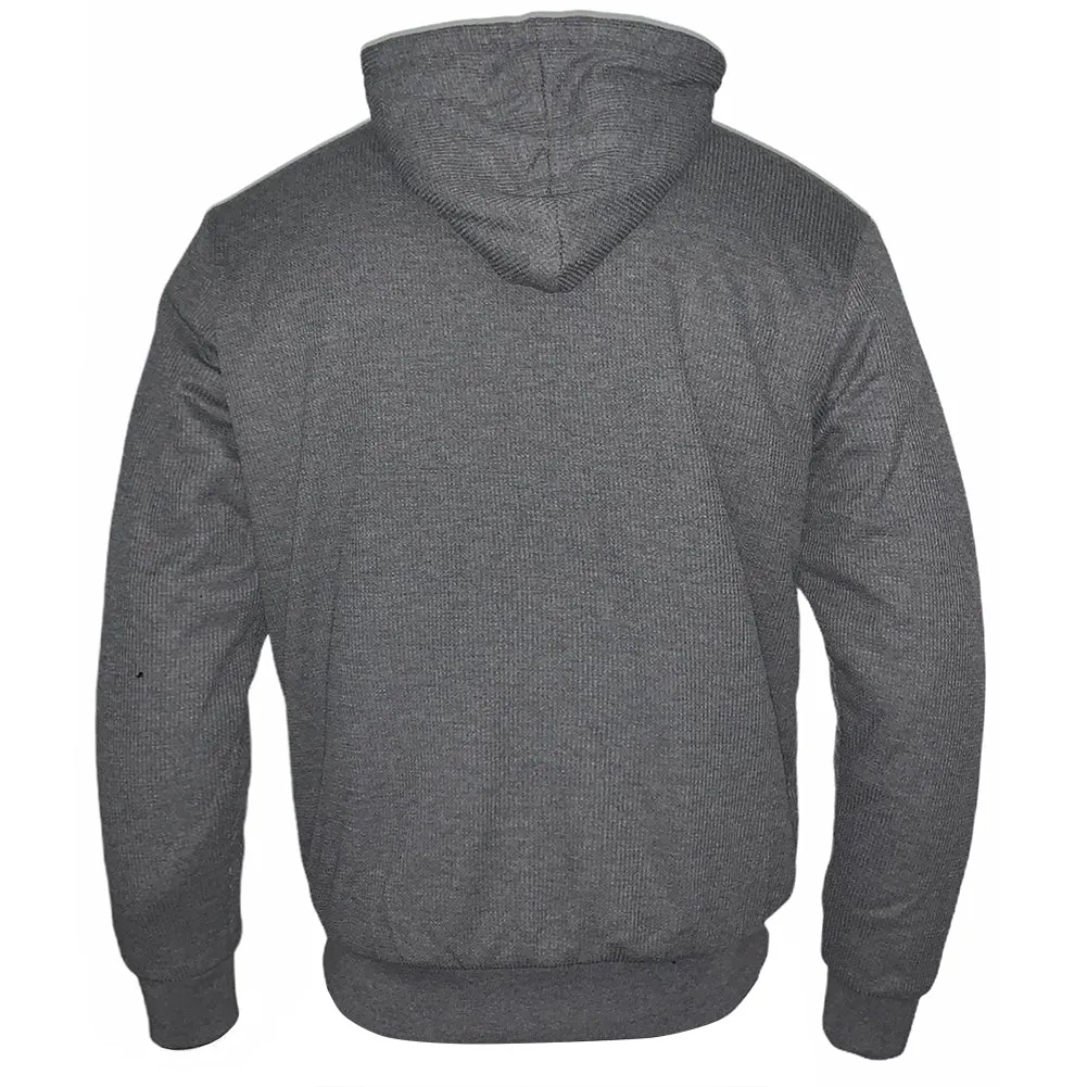 Mens Heavyweight Hoodie Jacket Warm Sherpa Lining Zip Up Sweater HK99112M