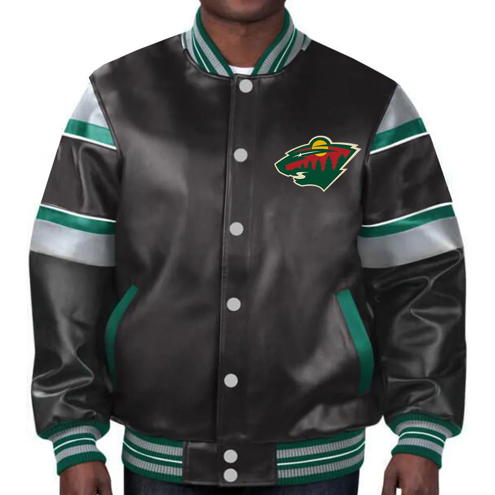 NHL Minnesota Wild Leather Jacket by TJS