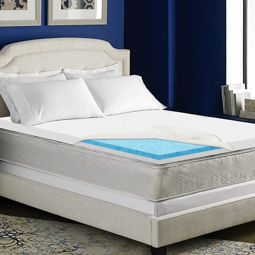 NNEDSZ  Bedding Double Size Dual Layer Cool Gel Memory Foam Topper