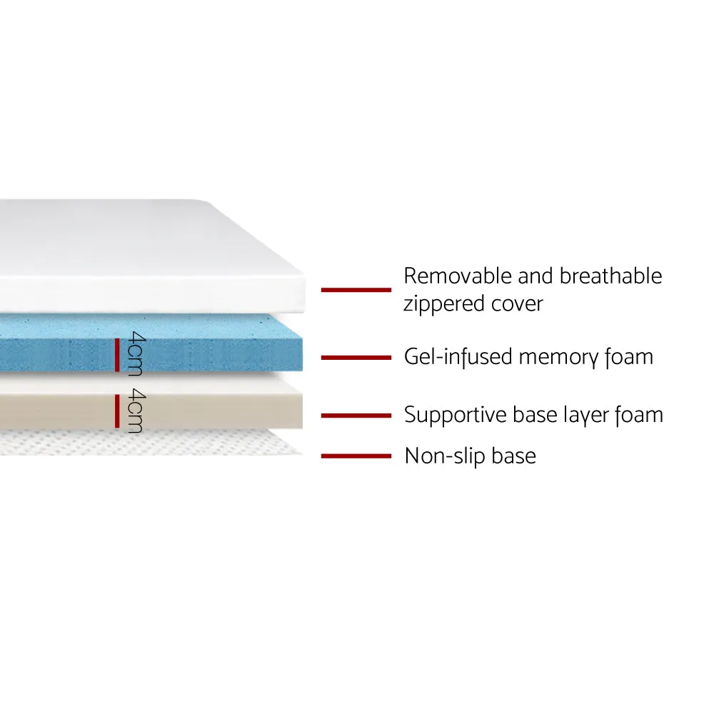 NNEDSZ  Bedding Double Size Dual Layer Cool Gel Memory Foam Topper