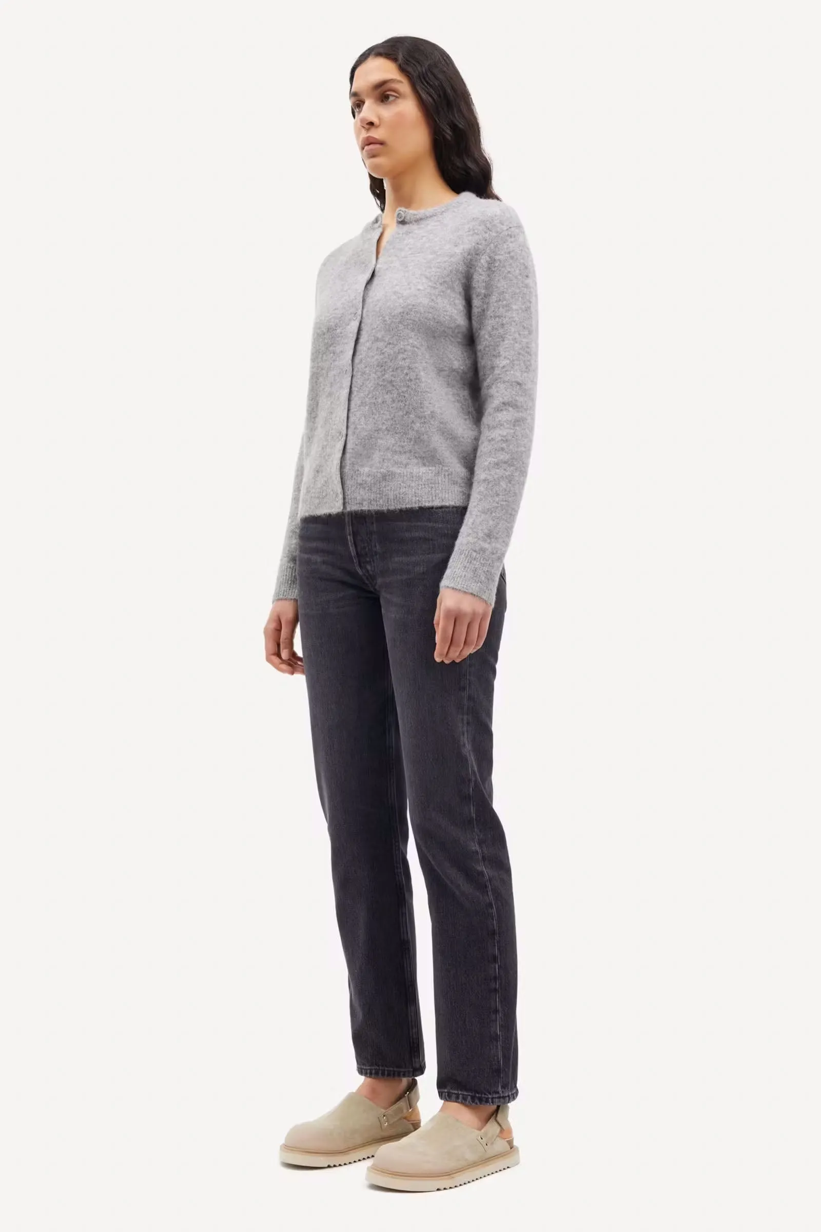 Nor Short Cardigan - Grey Melange