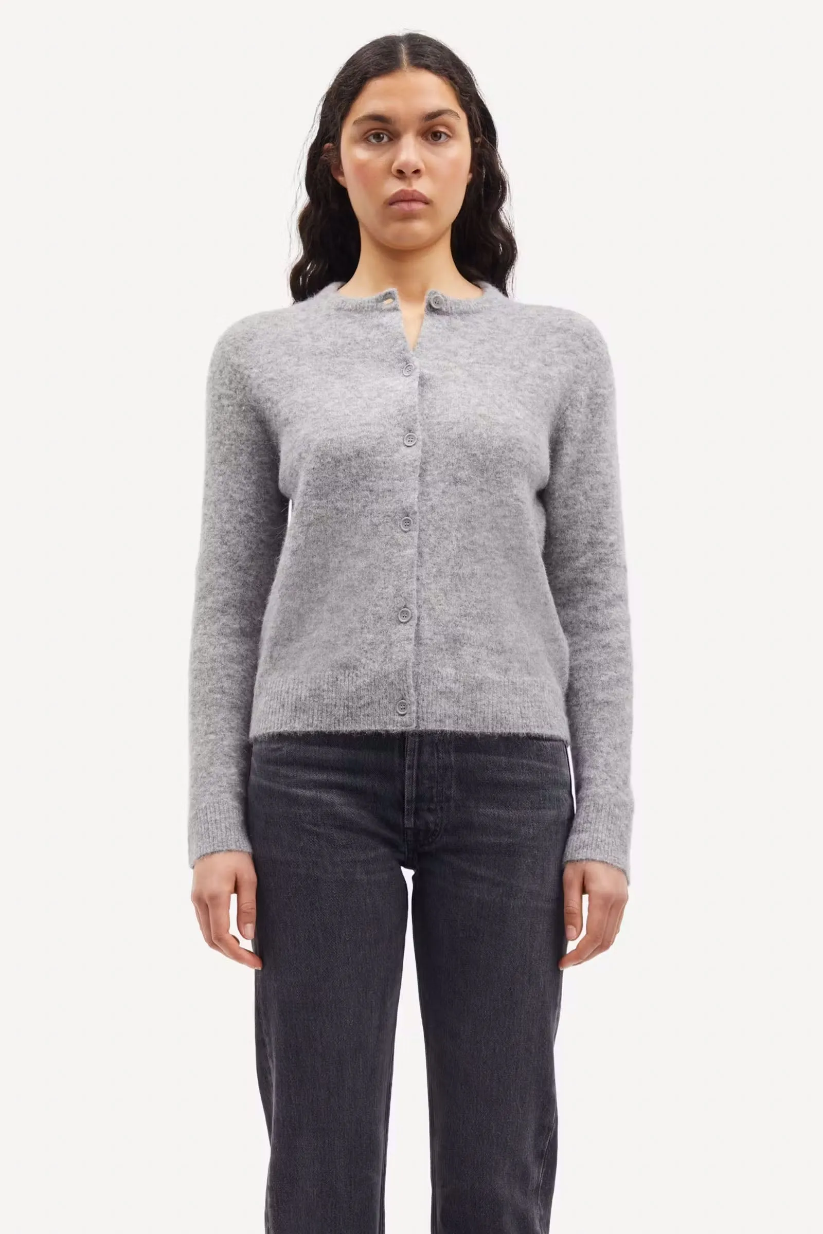 Nor Short Cardigan - Grey Melange
