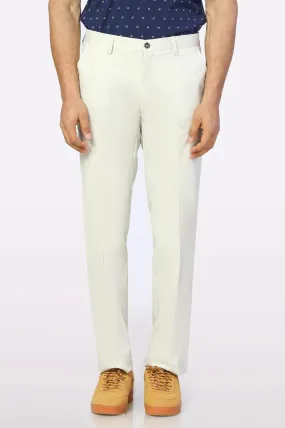 Off White Regular Fit Cotton Trouser