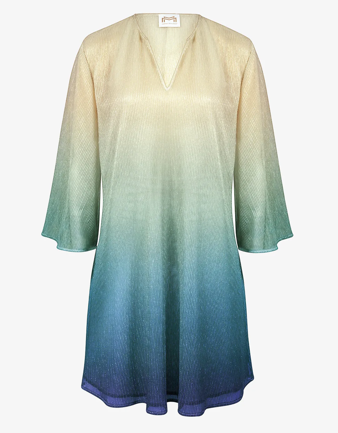 Ombre Metallic Tunic - Aqua Gradient