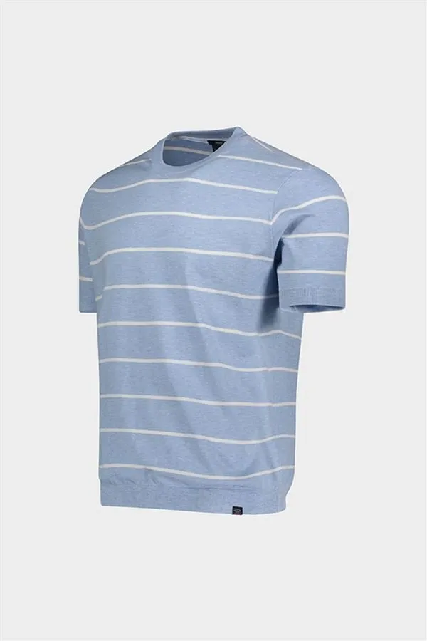 PAUL&SHARK FRESCO Striped Crew S/S T BLUE/WHITE