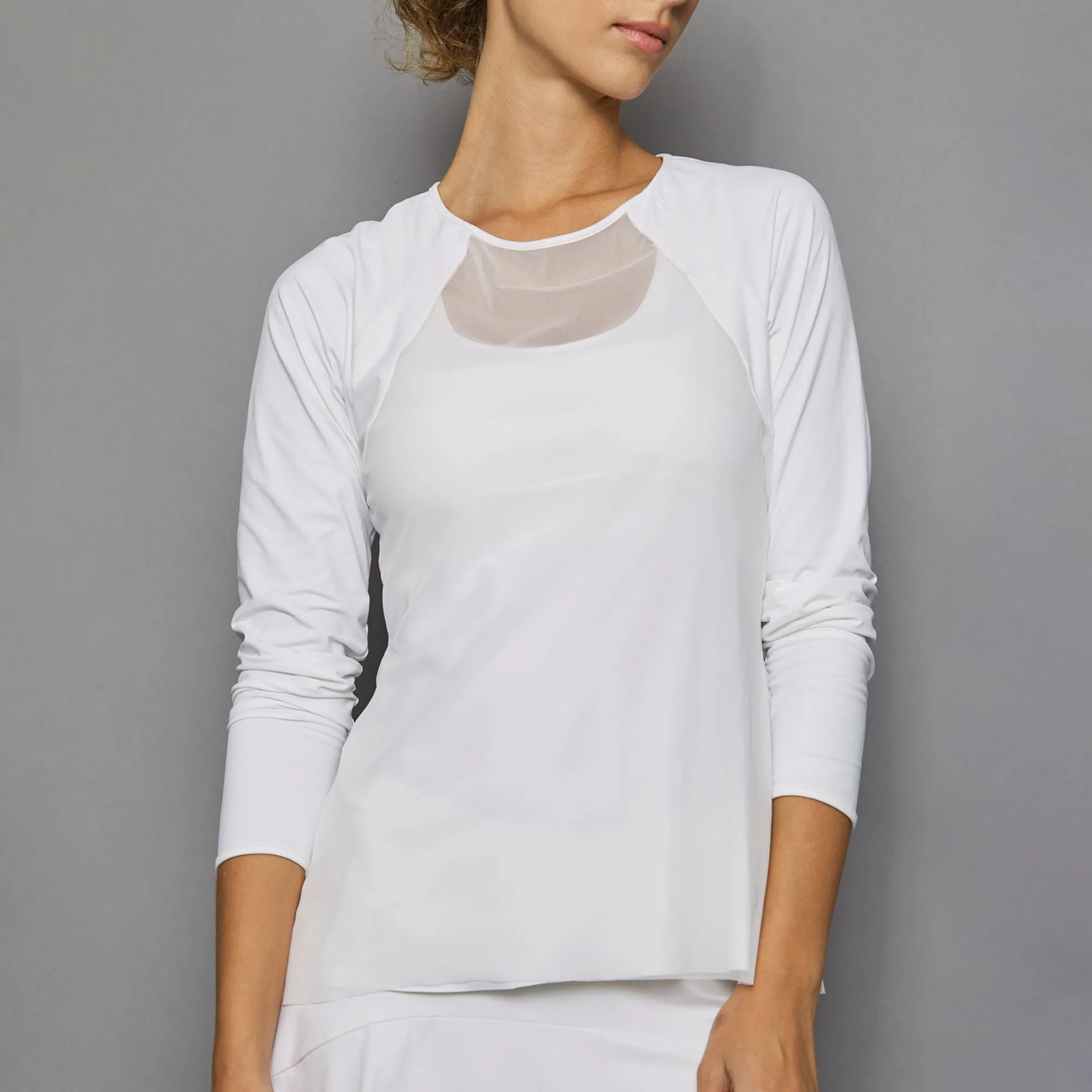 Pure White Sheer-body Top