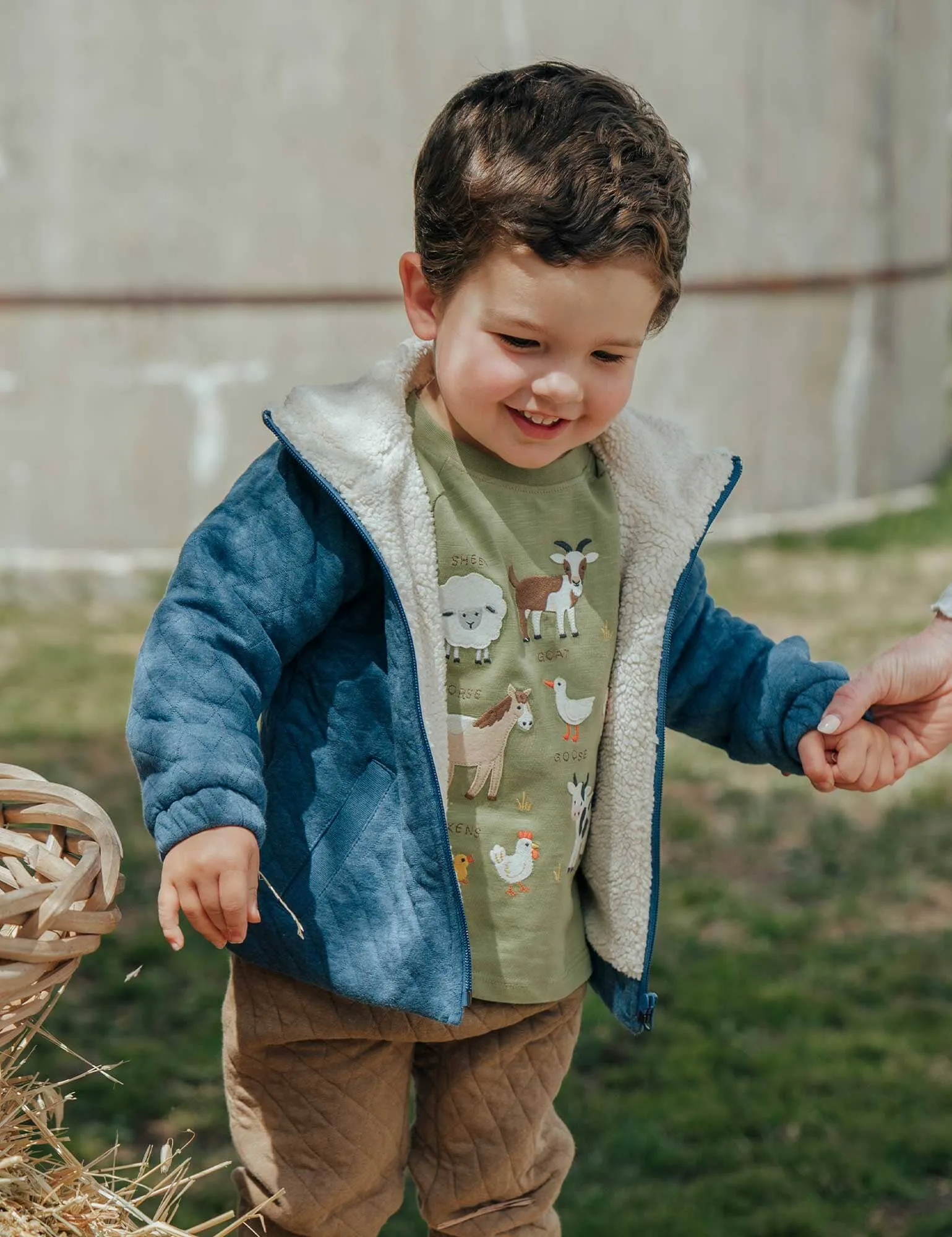 Purebaby - Quilted Jacket | Storm Melange