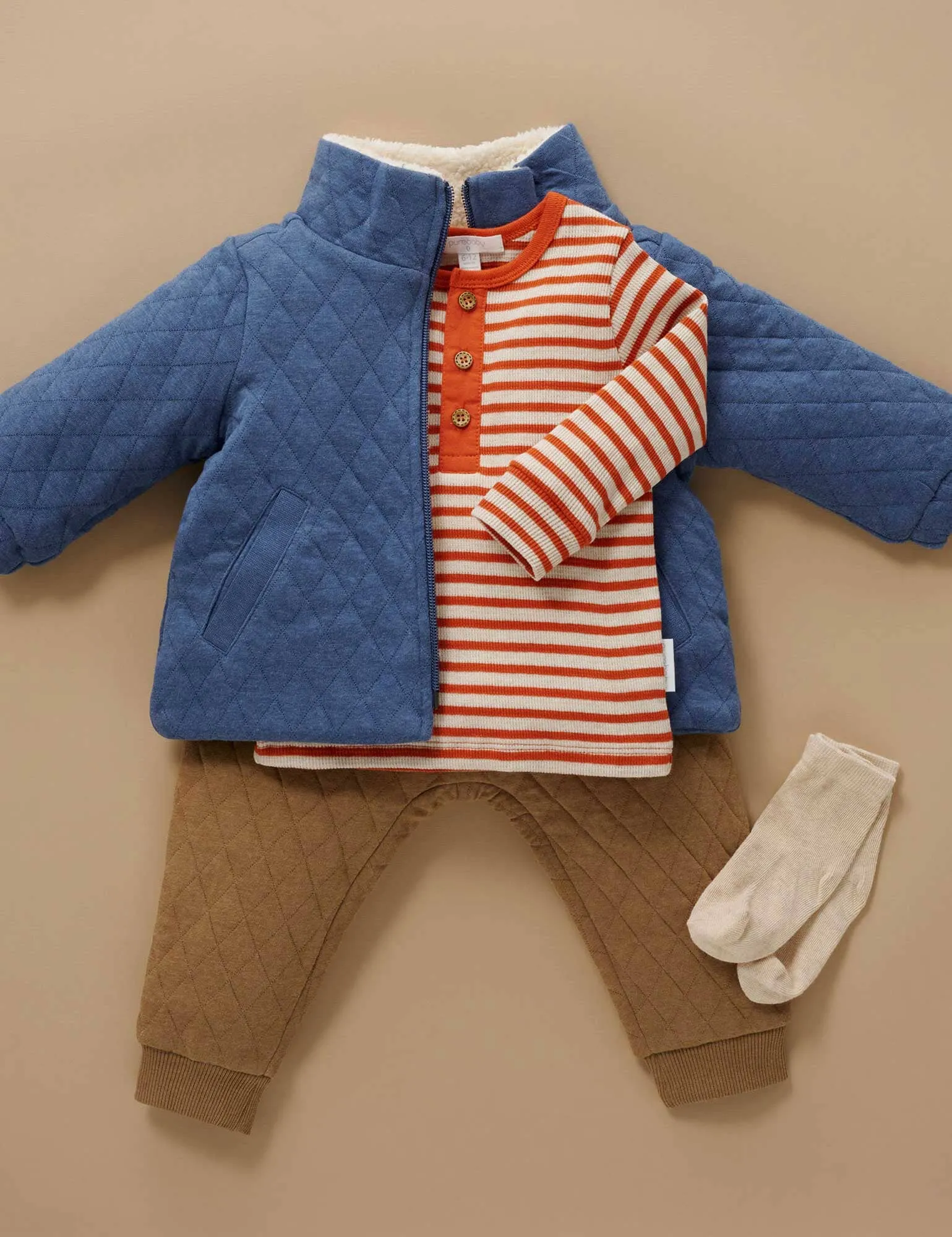 Purebaby - Quilted Jacket | Storm Melange