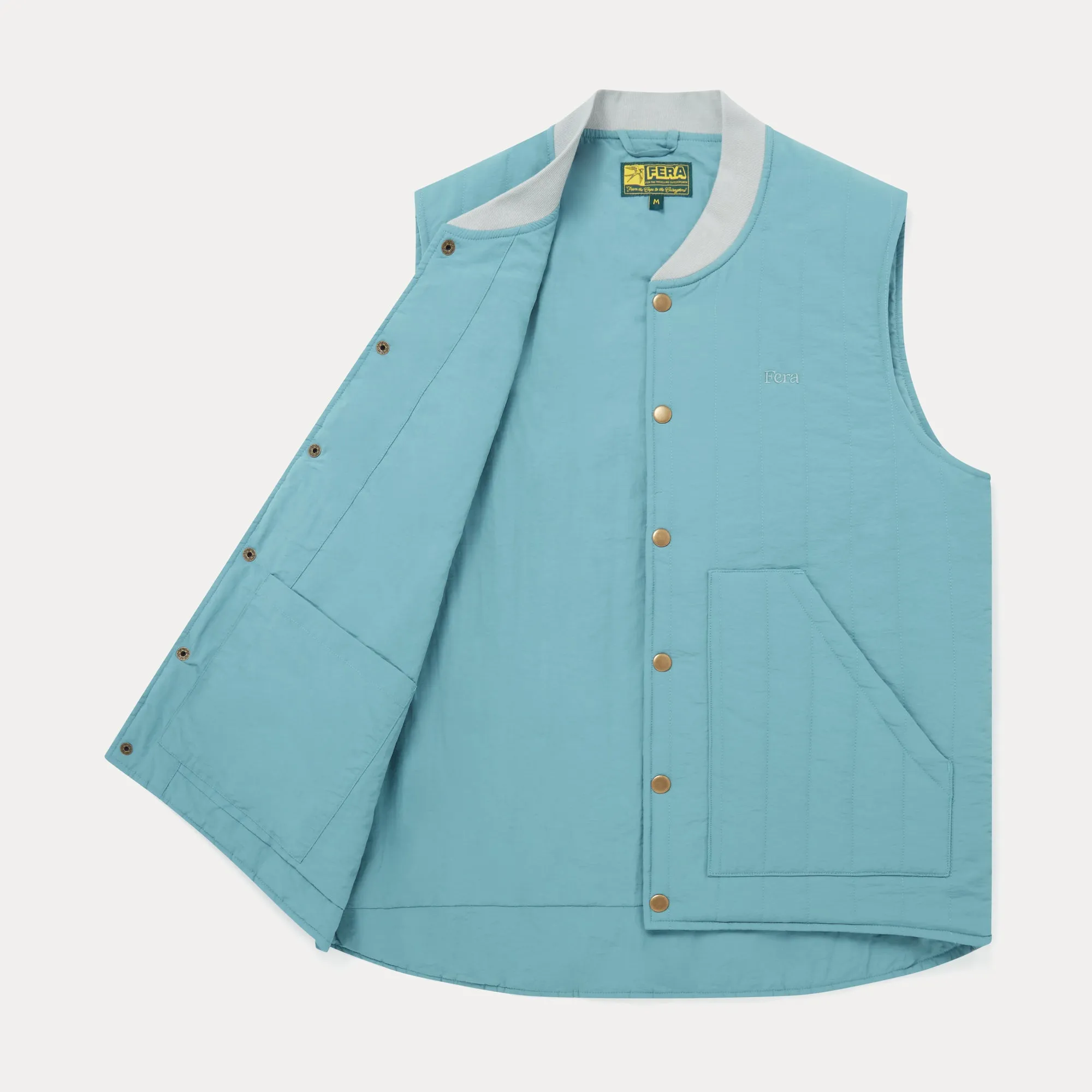 Quilted Gilet - Sky Blue