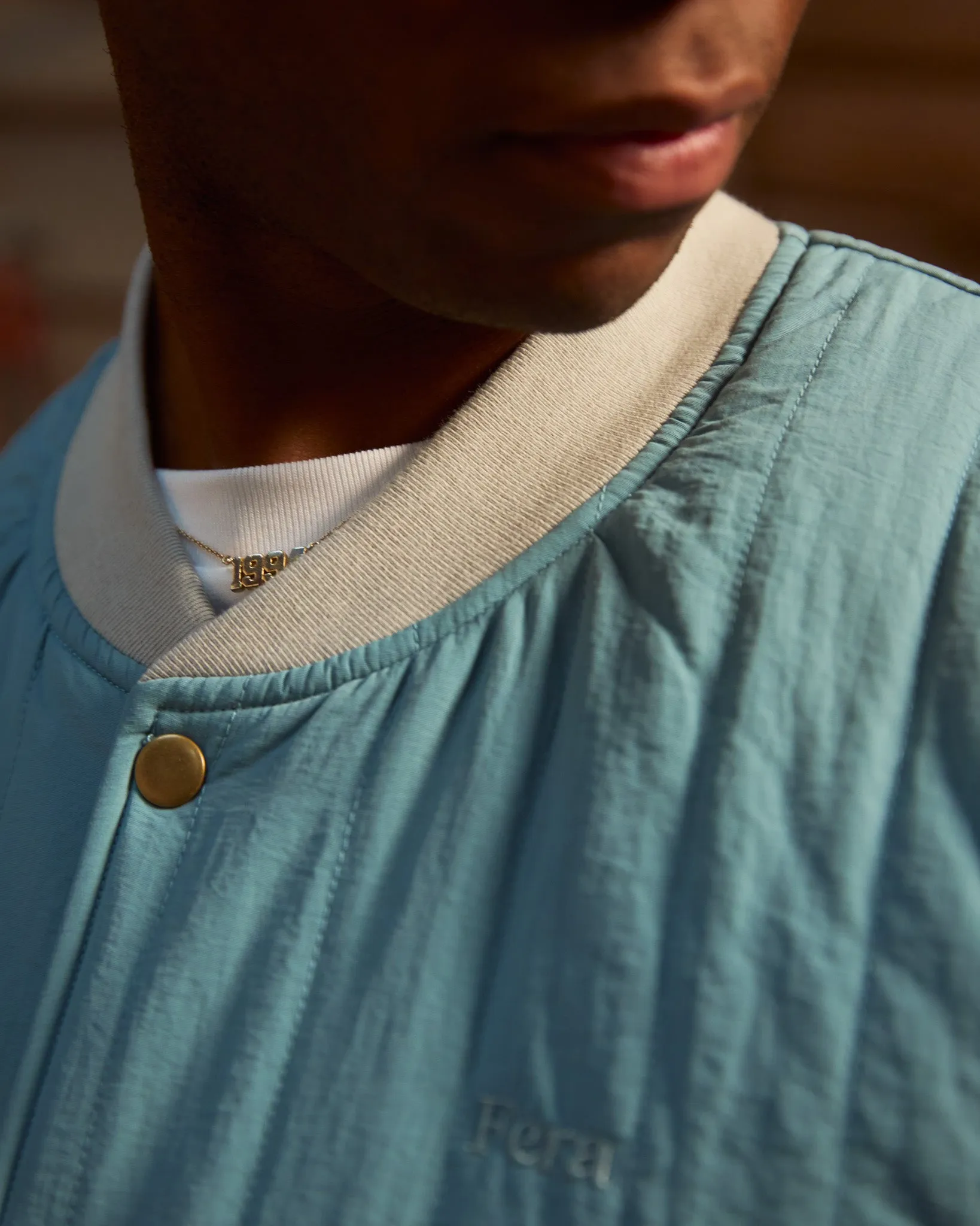 Quilted Gilet - Sky Blue