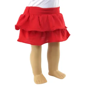 Red Layered Skirt for 18-inch dolls
