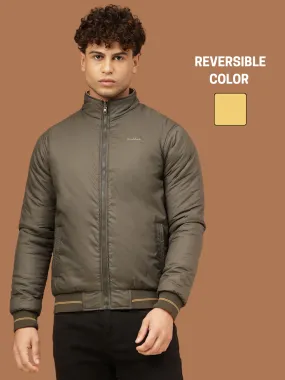 Richlook Men Full Sleeve Olive & Mustard Reversible Jacket