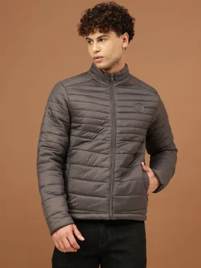 Richlook Men Grey Puffer Jacket