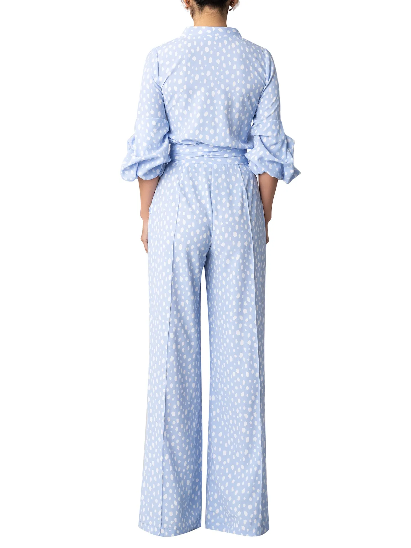 “Rory” Blue Polka Dot Jumpsuit