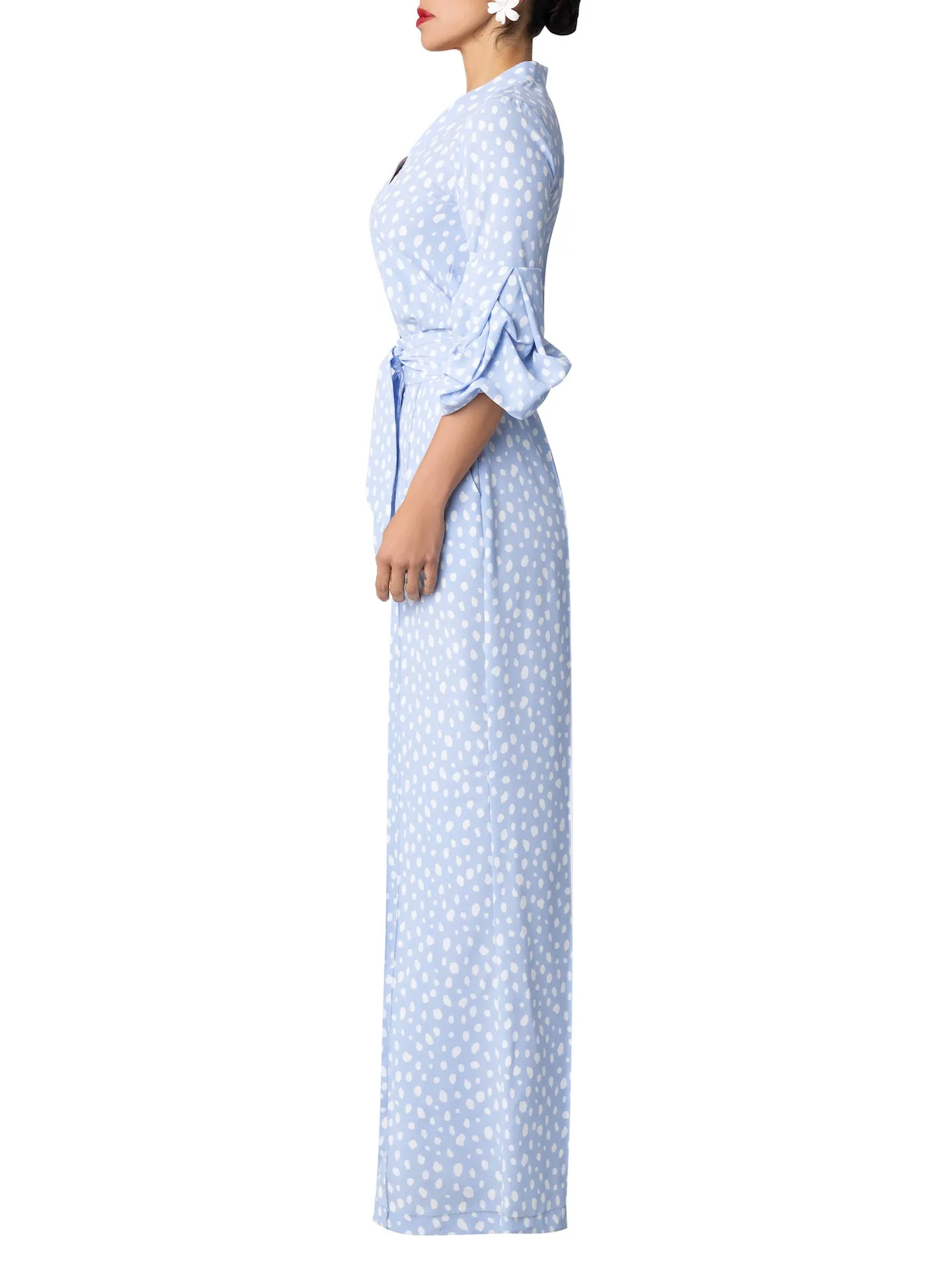 “Rory” Blue Polka Dot Jumpsuit