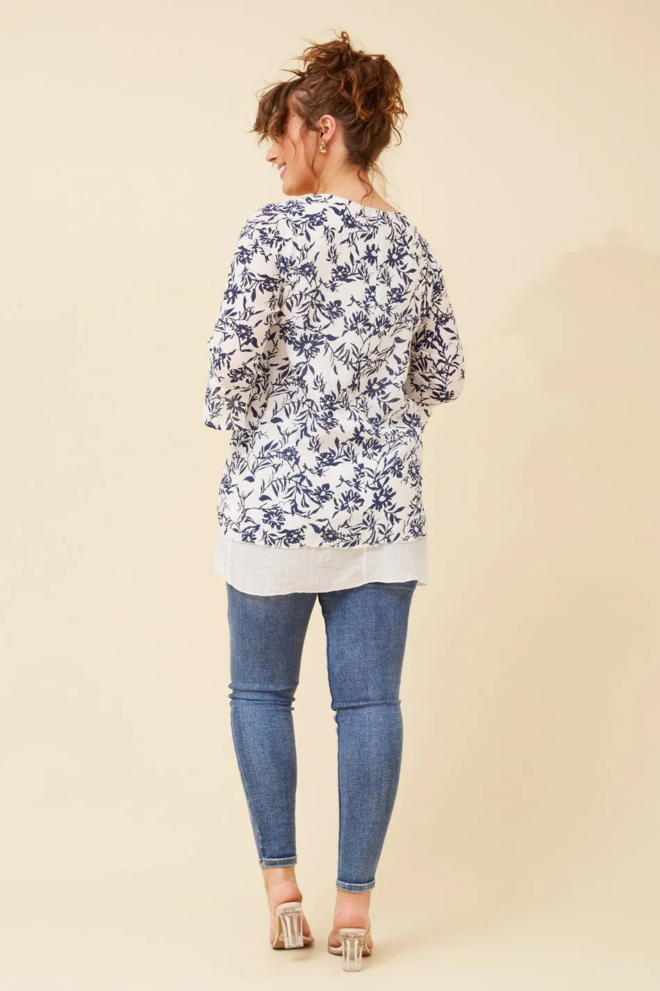 RUMI DOUBLE LAYER FLORAL TOP